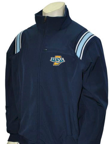 IN-BBS330 NY/PB/White - "IHSAA" Smitty Major League Style All Weather Fleece Jacket