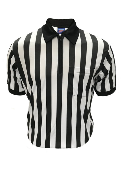 D741P - Dalco Short Sleeve 2 Black & White Stripe Football Officials  Referee Shirt with Moisture Management Fabric