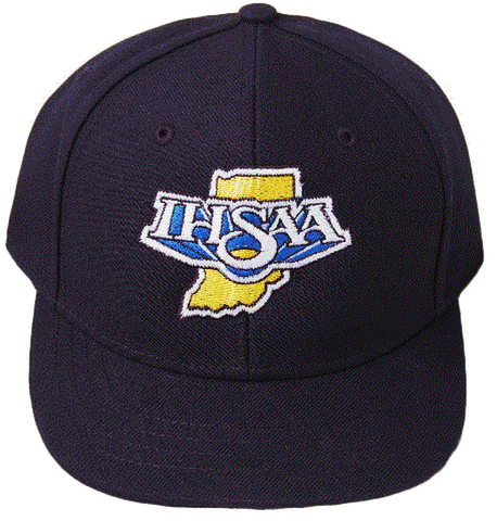 IN-HT314 - Smitty - "IHSAA" 4 Stitch Flex Fit Umpire Hat Navy