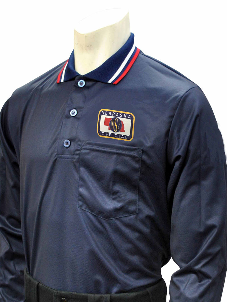 USA301 Nebraska Baseball Men's Long Sleeve Shirt Navy - Officially Dalco