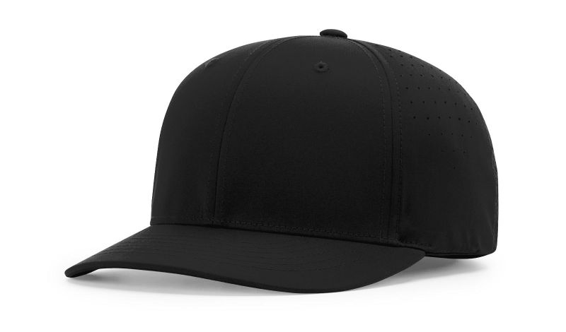 R743 "NEW" Richardson Ignite Laser Performance 2.5" 6 - Stitch Flex Fit Umpire Hats Black or Navy