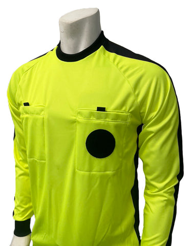 USA901NCAA-SY "NEW" NCAA Approved Long Sleeve Soccer Shirt - Safety Yellow