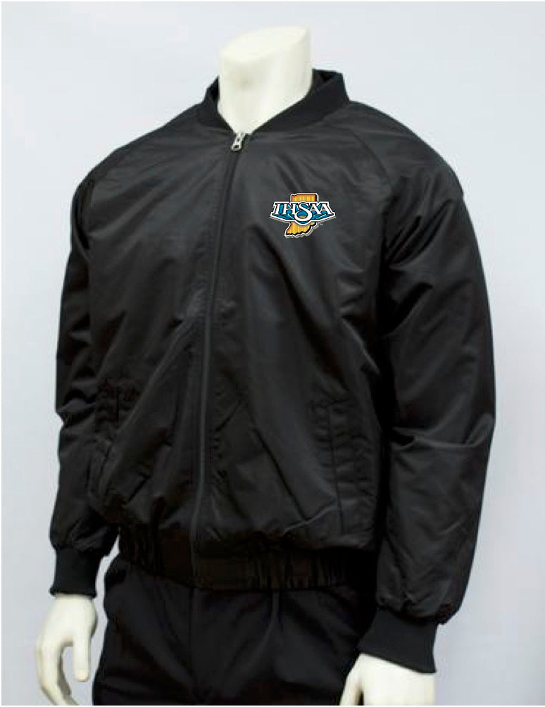 IN-BKS220-"IHSAA" Smitty Black Jacket with Full Front Zipper - Officially Dalco
