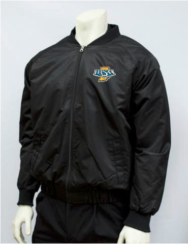 IN-BKS220-"IHSAA" Smitty Black Jacket with Full Front Zipper
