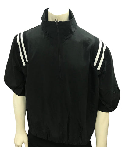 BBS324 BLK/WHT - Smitty 1/2 Sleeve Pullover Jacket W/ Half Zipper