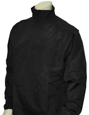 BBS326 BLK - Smitty Major League Style Lightweight Convertible Sleeve Umpire Jacket
