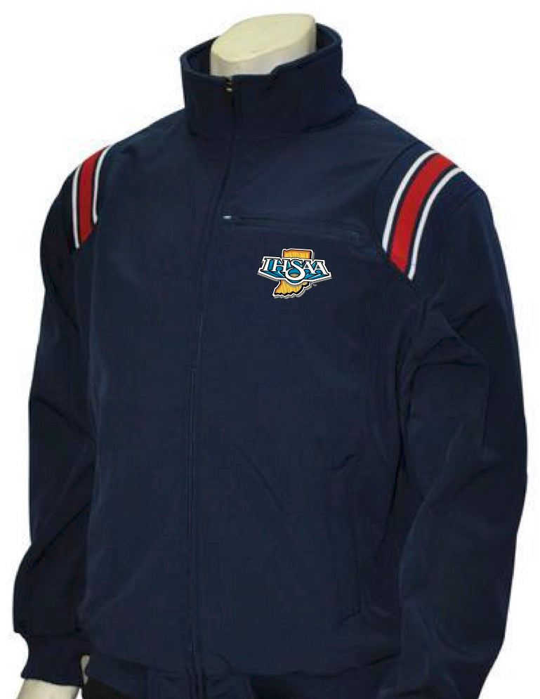 IN-BBS330 "IHSAA" NY/Red/White - Smitty Major League Style All Weather Fleece Jacket - Officially Dalco