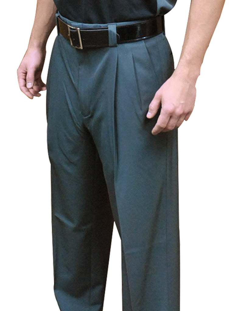 BBS392-Smitty "4-Way Stretch" Pleated Plate Pants-Charcoal Grey
