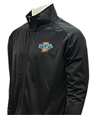 IN-BKS232 - "IHSAA" Smitty Black Jacket with Knit Cuff