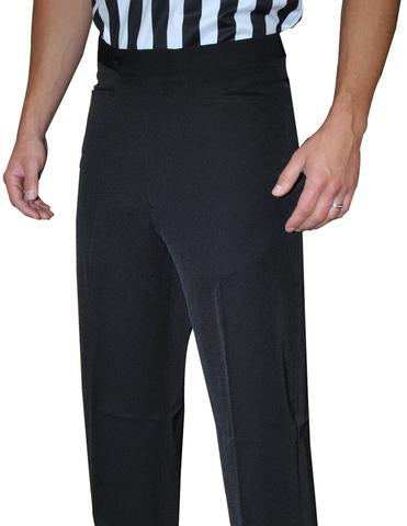 BKS280-Smitty 4-Way Stretch Black Flat Front Pants w/ Western Cut Pockets - Officially Dalco