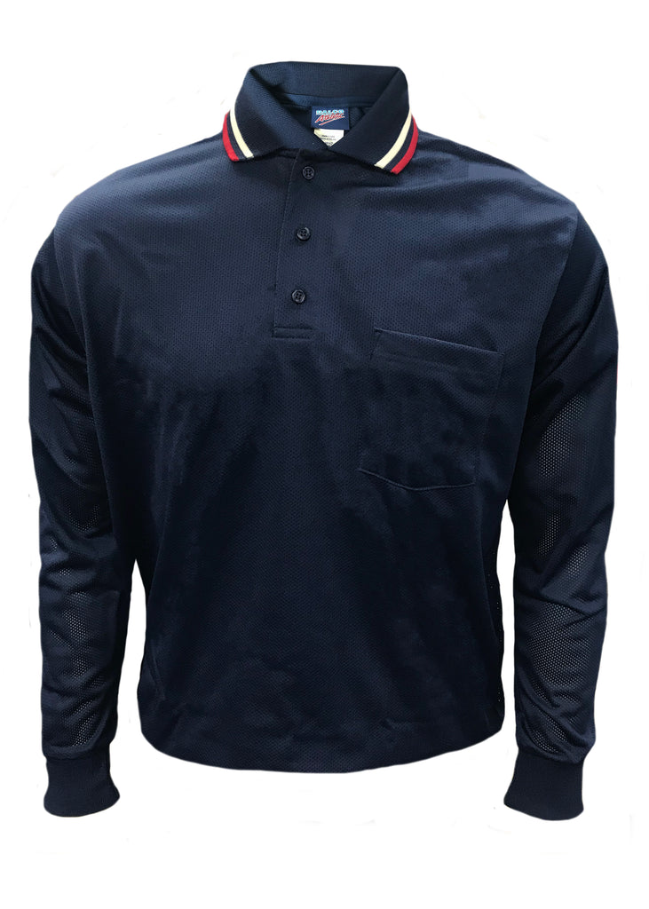 D255 - Dalco Baseball/Softball Pin Dot Mesh Umpire Shirt - Long Sleeve - Officially Dalco