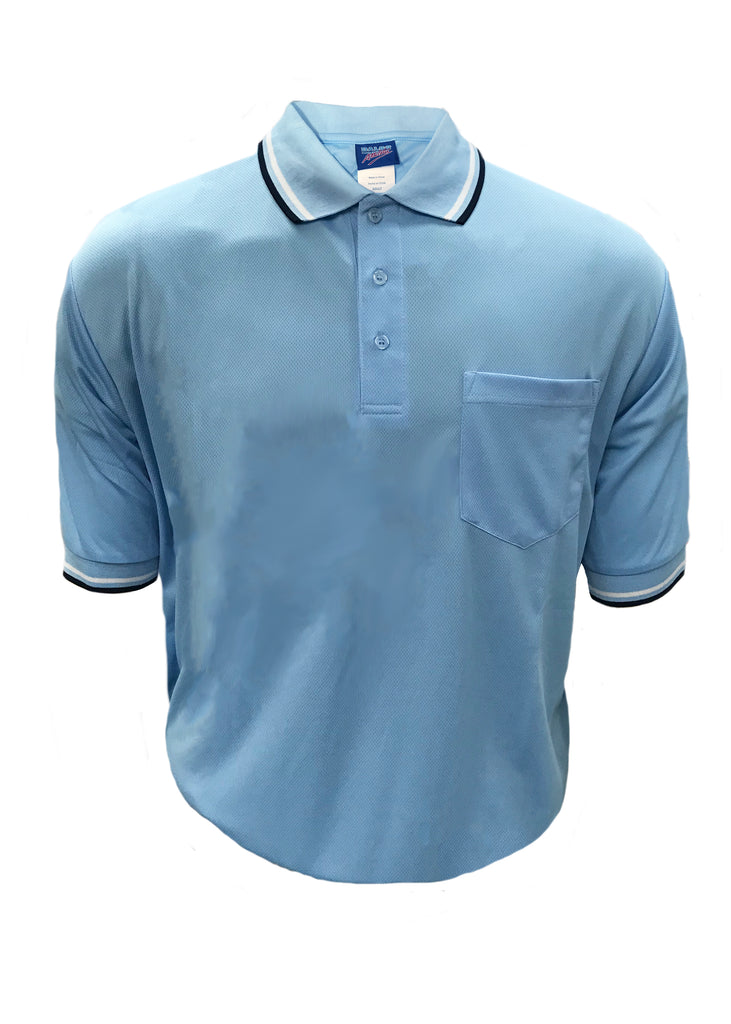 D260 Dalco Baseball/Softball Umpire Shirt - Light Blue w/White/Navy - Officially Dalco
