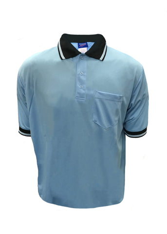 D300 Dalco Baseball/Softball Umpire Shirt - Light Blue w/Black/White