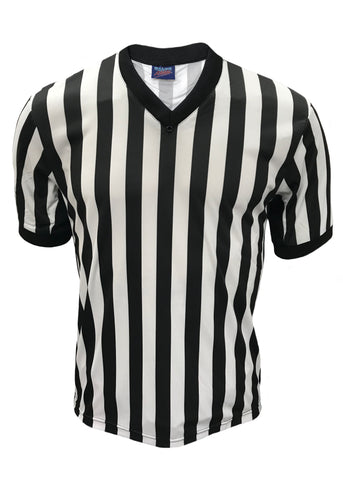 D715 - Dalco Basketball Officials V Neck Side Panel Shirt with Pro Comfort Cooling Fabric