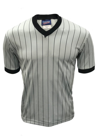 D725 - Dalco Men’s Basketball Referee Officials Shirt Pro Comfort Cooling Fabric Grey With Pinstripe
