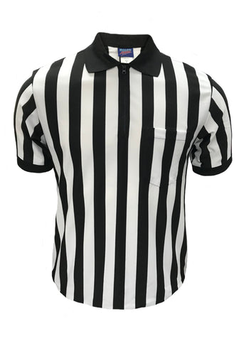 D823 - Dalco Classic Football Official's 1" Black & White Stripe Shirt with Knit Collar