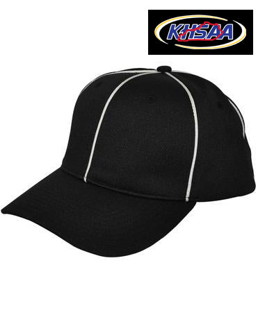 KY-HT100 - Smitty Black w/ White Piping Flex Fit Football Hat w/KHSAA logo on back