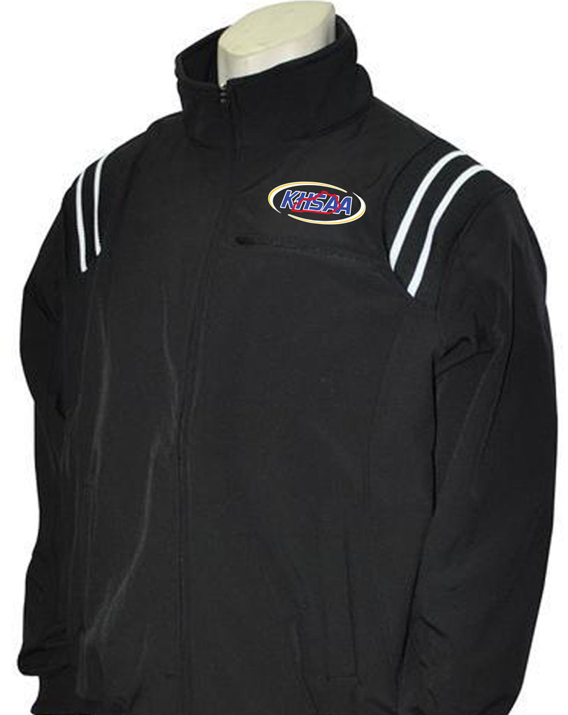 KY-BBS320 Black/White "KHSAA" Smitty Long Sleeve Microfiber Shell Pullover Jacket w/Half Zipper - Officially Dalco
