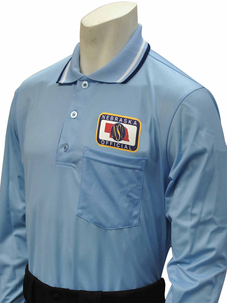 USA301 Nebraska Baseball Men's Long Sleeve Shirt Powder Blue - Officially Dalco