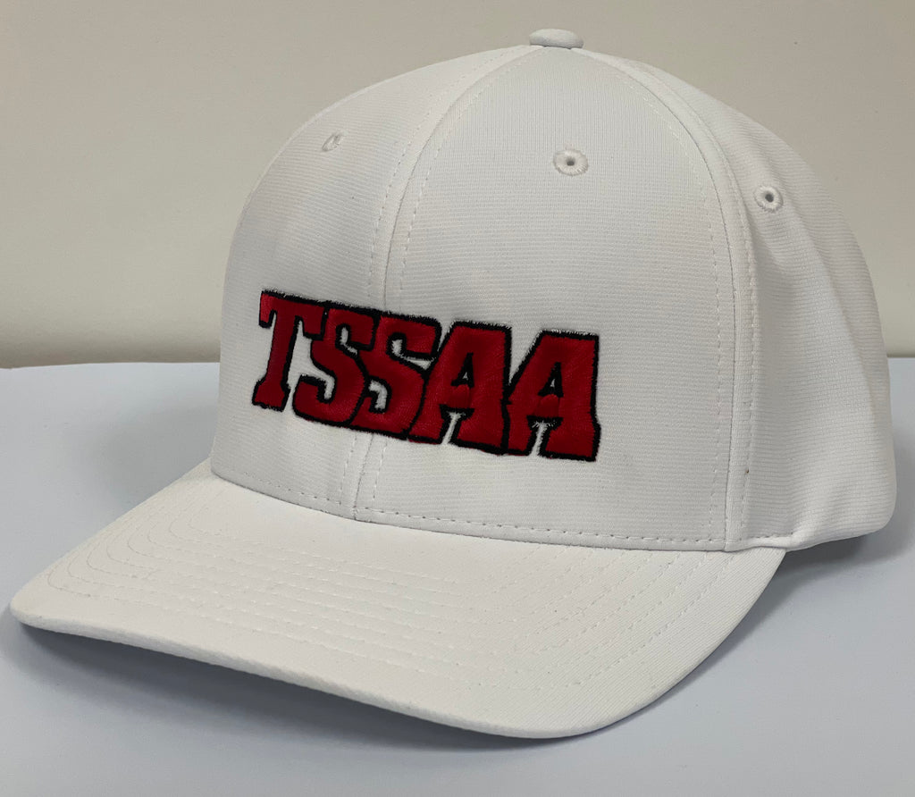 TN-R487 - Richardson - "TSSAA" Performance Cloth Flex Fit Football Hat Solid White - Officially Dalco