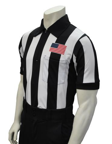 USA109 - Smitty USA - Dye Sub Football Short Sleeve Shirt w/ Flag Over Pocket