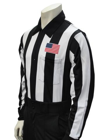 USA110 - Smitty USA - Dye Sub Football Long Sleeve Shirt w/ Flag over Pocket