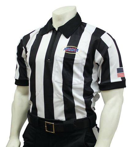 KY-FBS117E - Smitty 2" Stripe Elite Performance Interlock Short Sleeve Shirt - KHSAA Logo Embroidered - NO FLAG