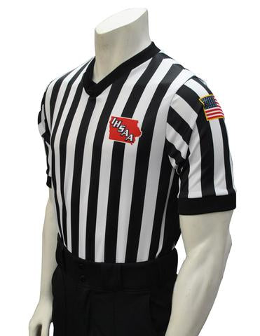 USA201IA-607 Short Sleeve "BODY FLEX" Men's Basketball V-Neck Shirt