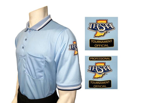 USA300IN-PB "IHSAA" Short Sleeve Powder Blue Umpire Shirt (3 Options Available)