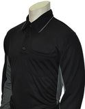 USA313 - Smitty "Made in USA" - Major League Style Umpire Long Sleeve Shirt - Available in Black/Charcoal and Sky Blue/Black - Officially Dalco