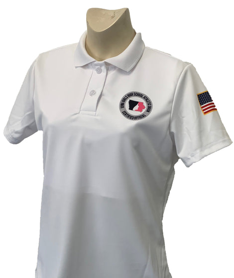 USA402IGU - IGHSAU Women's Short Sleeve "WHITE" Volleyball Shirt