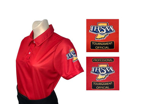 USA402IN-RED - "NEW FABRIC STYLE" - Smitty "Made in USA" - IHSAA Women's Short Sleeve RED Track and Cross Country Shirt