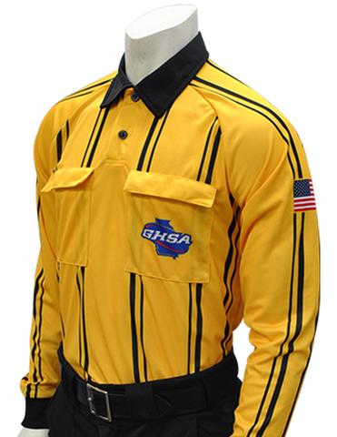 GHSA901 Long Sleeve Soccer Shirt Gold - Officially Dalco