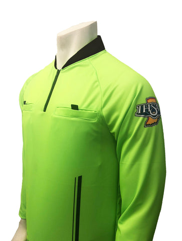 USA901IN-FG "PERFORMANCE MESH" "IHSAA" Florescent Green Long Sleeve Soccer Shirt (3 Options Available)