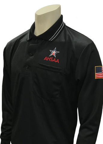 USA301 AL Ump Long Sleeve Shirt New Logo Above Pocket Black
