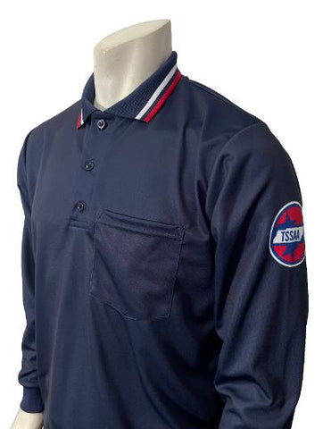 "NEW" USA301TN - Smitty "Made in USA" TSSAA Baseball Long Sleeve Navy Umpire Shirt
