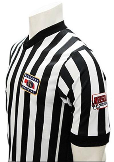 USA201NE-NHS607  "BODY FLEX" Nebraska Men's Basketball Short Sleeve Shirt w/NHSOA logo