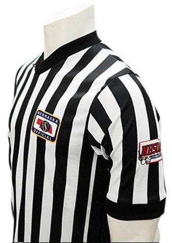 USA201NE-607 NHS "BODY FLEX" Nebraska Men's Basketball Short Sleeve Shirt w/NHSOA logo