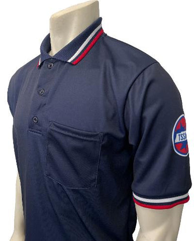 "NEW" USA300TN - Smitty "Made in USA" TSSAA Baseball Short Sleeve Navy Umpire Shirt